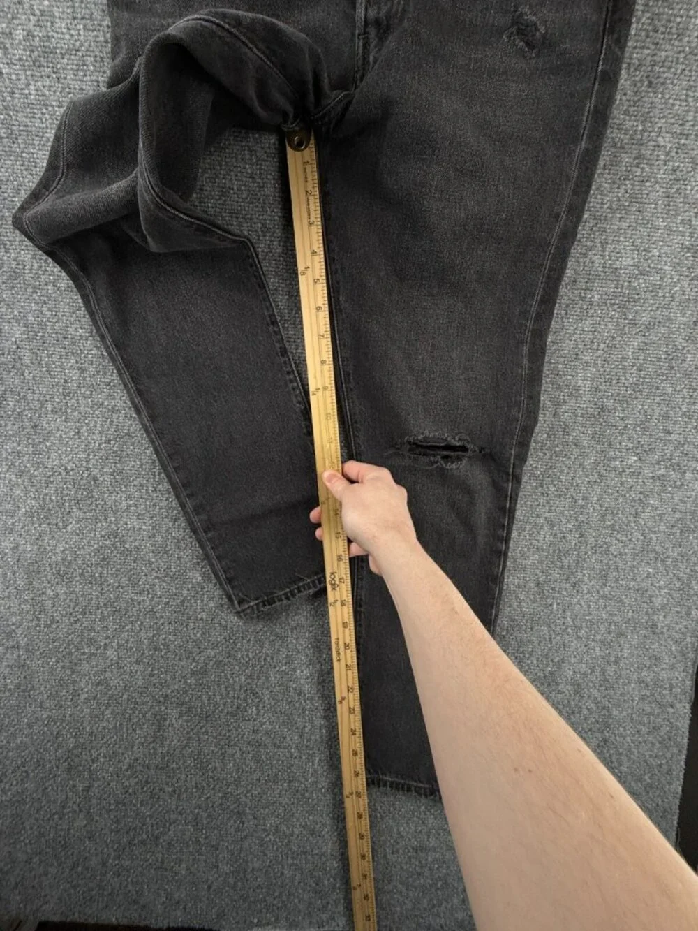 Levis Premium 501 S Jeans Women Black Button Fly Big E Charcoal Wash Straight